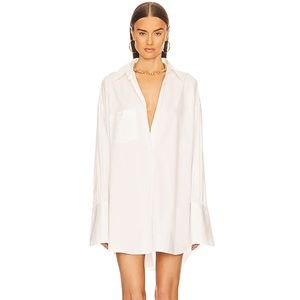 Helsa Poplin Oversized Shirt in white
